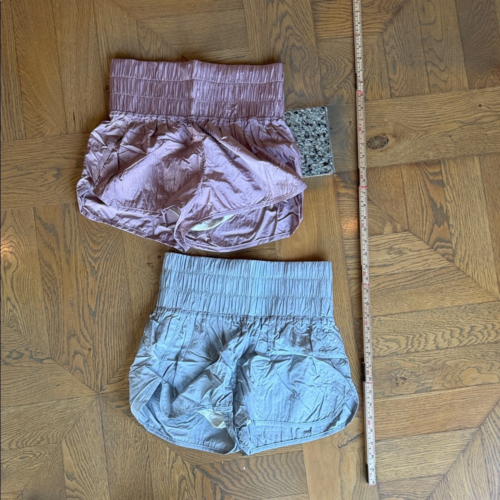 FP Movement by Free People Metallic Pink and Gray Athletic Shorts
